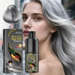 3.38 oz Silver Grey Hair Dyeing Shampoo | Natural color, quickly and evenly applied, locks in moisture, does not damage hair quality, creates fluffy curls, suitable for both men and women, ideal for summer hairstyles