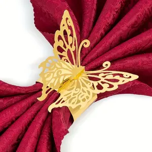 Butterfly Napkin Rings, Birthday Decorations, Farm Wedding Party Supplies, Restaurant Hotel Home Table Decoration, 50pcs/100pcs