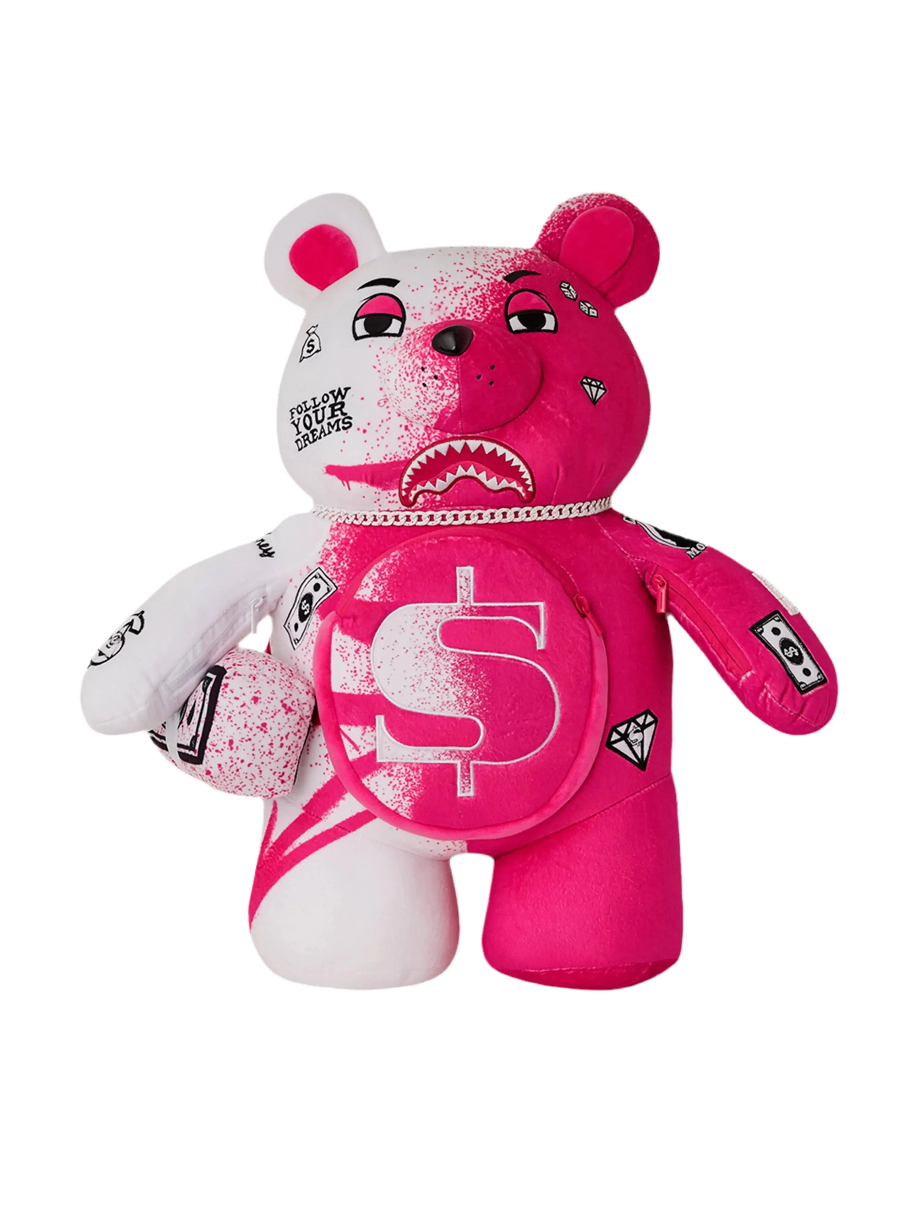 SPRAYGROUND: PINK VANDAL BEAR BACKPACK SPRAYGROUND: PINK VANDAL BEAR BACKPACK
