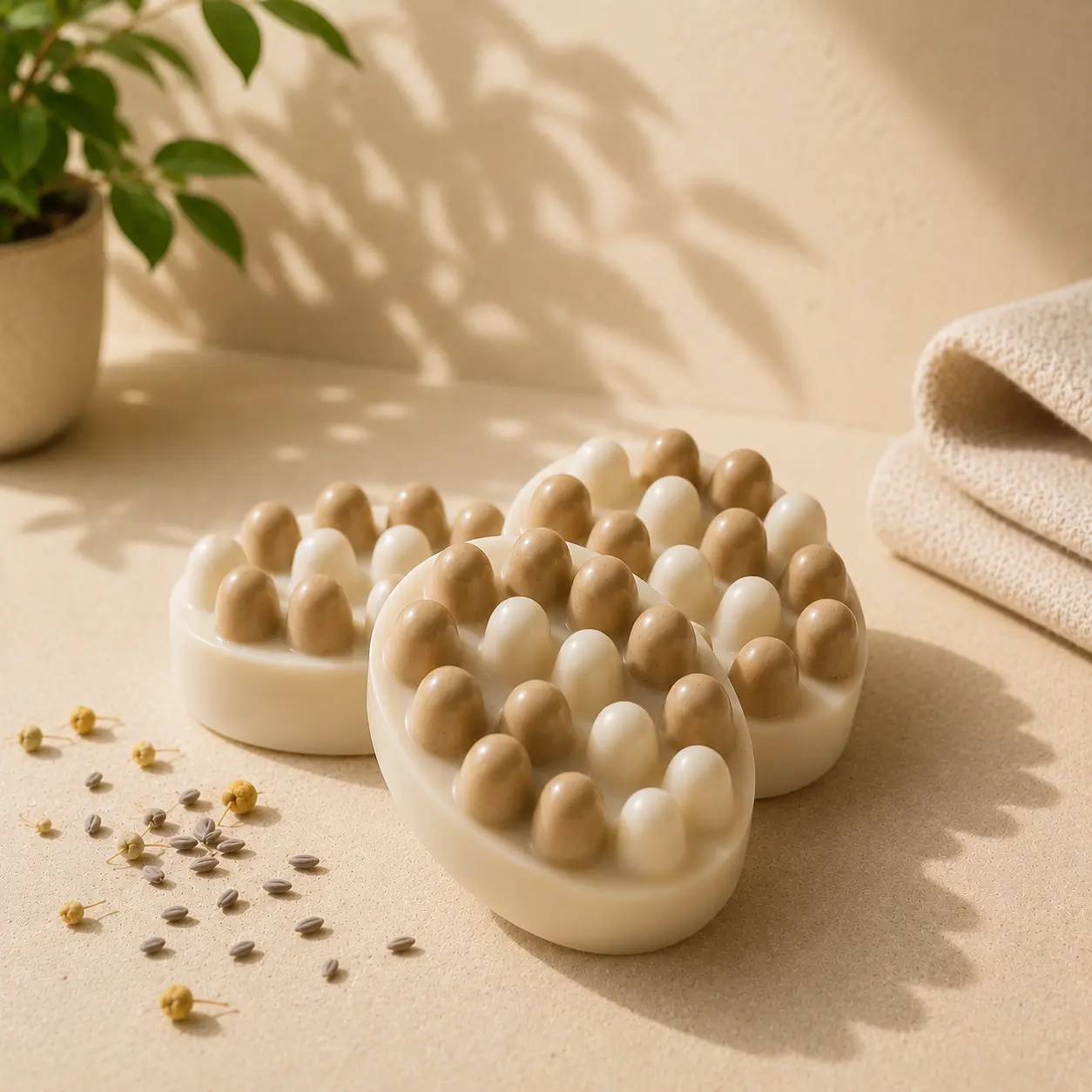 Coffee & Cinnamon Massage Soap | Handmade Self-Care Bar (150 g)