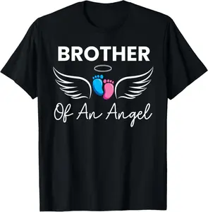 100% cotton Unisex Brother of an Angel Pregnancy Infant Loss Baby Stillbirth T-Shirt