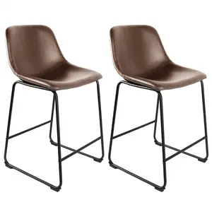 Rfiver Counter Height Bar Stools Counter Stool with Back Set of 2