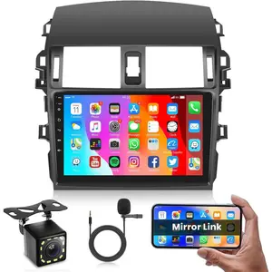 car stuffScreen for Toyota Corolla 2009-2013 Car Radio, Android Car Stereo GPS Navigation 9 Inch Touch Screen Bluetooth WiFi Mirror Link FM SWC Rear View C
