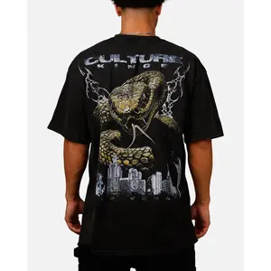 Culture Kings Snake Eyes T-Shirt Black Acidwash