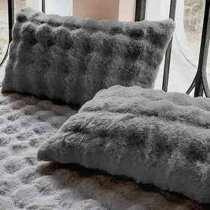 Plush Soft Single-Sided Decorative Pillow Cover, Bohemian Style Sofa Cushion Cover, Bedroom Pillow Case, Soft Cushions, 18.9x29.13 Inches