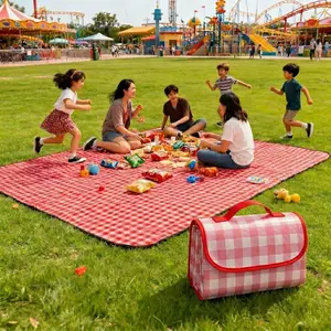 Picnic Blanket Beach Mat Extra Large Sandproof Waterproof Camping Blanket Portable Travel Blanket Play Mat for Outdoor Indoor Family Women Men Kids Beach BBQ Park Grass Picnic Supplies