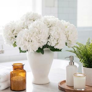 Artificial Hydrangea, 5/10pcs Faux Hydrangea Flower, Decorative Flower for Home Living Room Bedroom Dining Room Wedding Party
