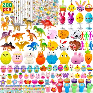 Easter Gift  208pcs Easter Egg Fillers for Kids Boys Girls Easter Basket Stuffers Easter Egg Stuffers Easter Toy Gifts for Toddlers Easter Hunt Party Supplies