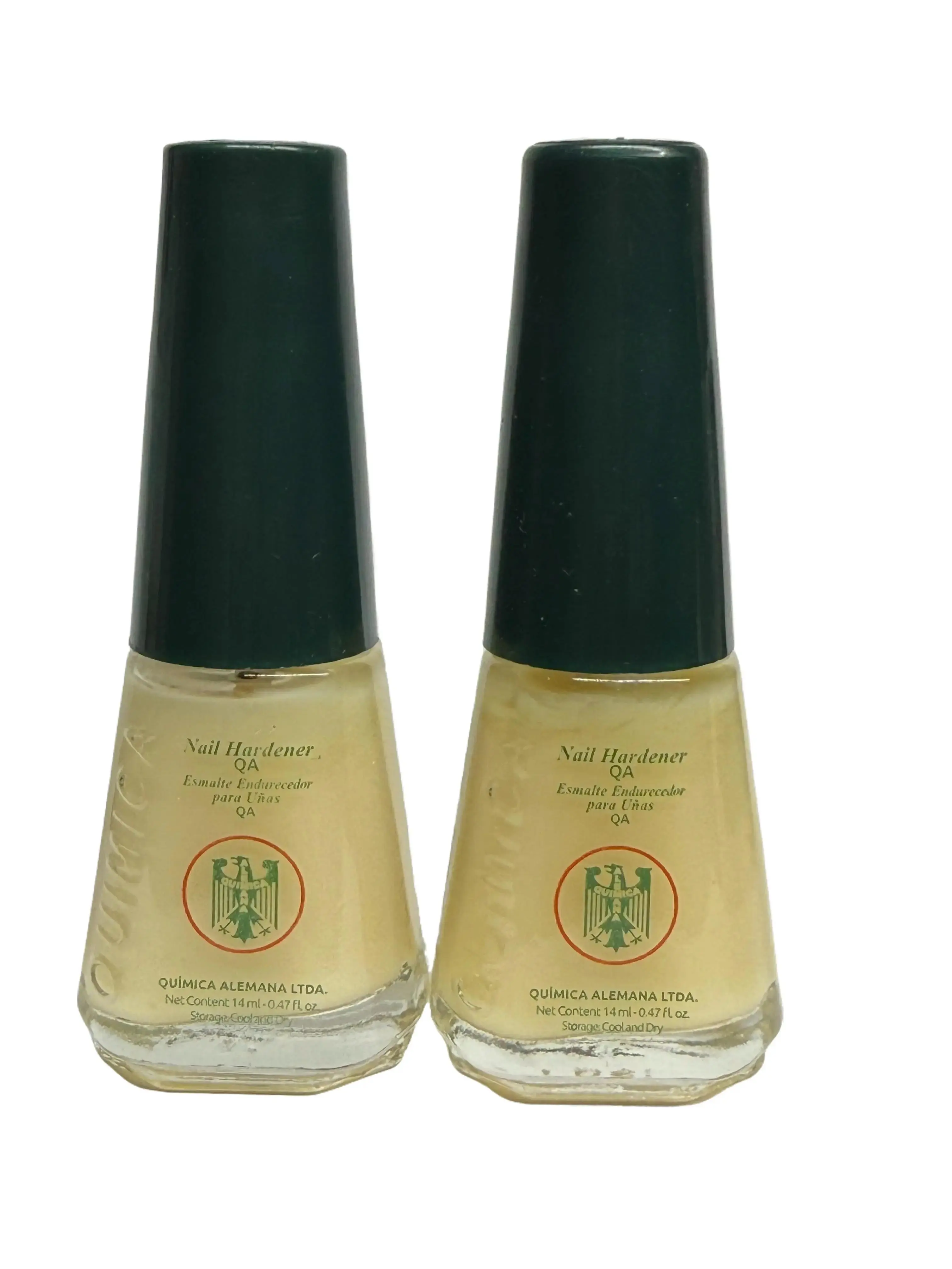 Quimica Luxury Nail Hardener & Strengthener, 0.47 Fl Oz 2-Bottle Nail Care Liquid - QA Formula Youth-Focused Manicure Treatment, Nail Strengthener