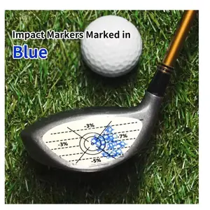 Aim Master Golf Golf Club Face Impact Stickers - Pack of 10 Sheets with Driver, Wood, Iron and Putter Stickers