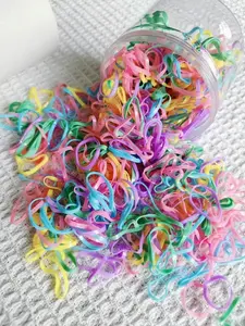 500pcs Disposable Rubber Bands for Hair Ties, Strong Durable Thick Elastic Hair Bands for Girls, Assorted Colors for Everyday Use