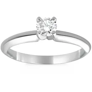 1/4Ct Solitaire Round Cut Diamond Platinum Engagement Ring 1/4Ct Solitaire Round Cut Diamond Platinum Engagement Ring