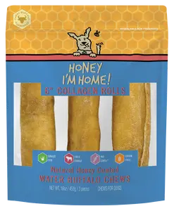 6" COLLAGEN ROLLS - NATURAL DOG CHEWS