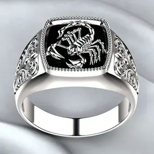 1 pc Fashion Square Ring for Men, Animal Shape, Punk Style, Suitable for Daily Wear, Party, Birthday Gift for Friends and Relatives, wedding ring