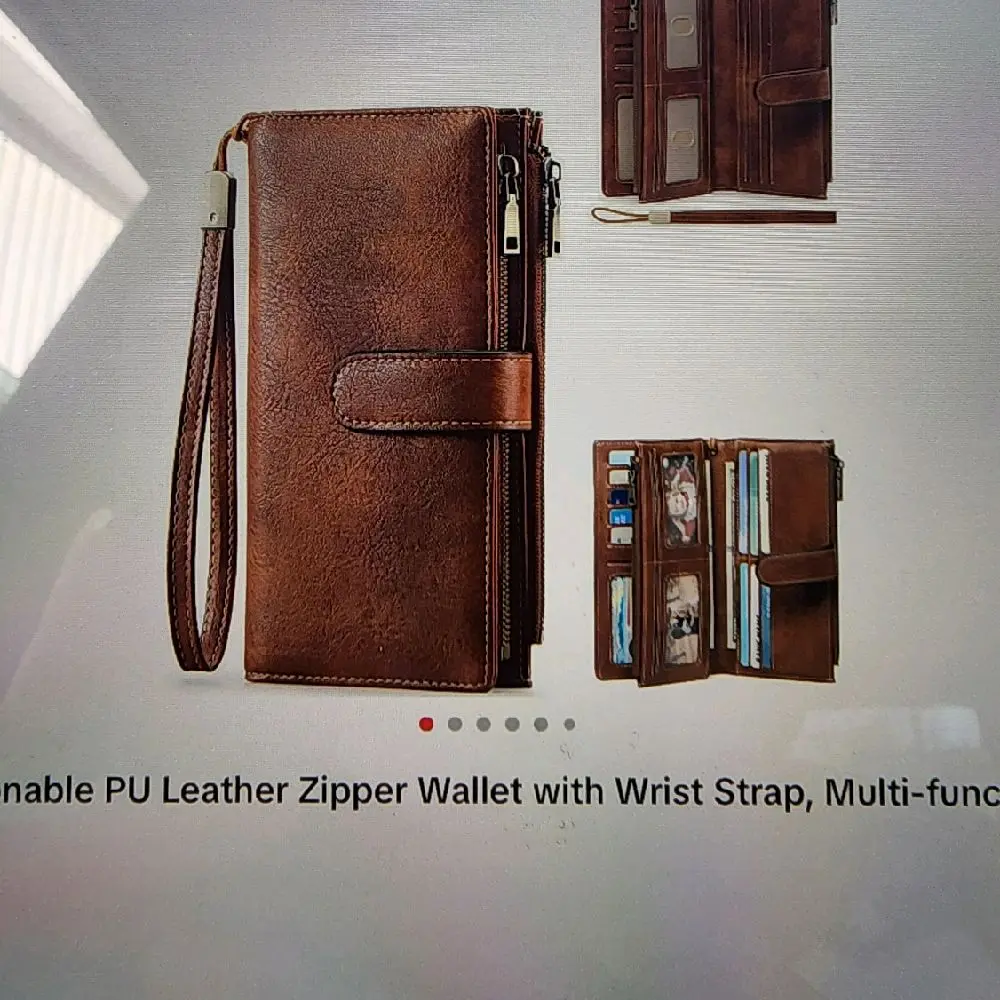 leather zipper wallet
