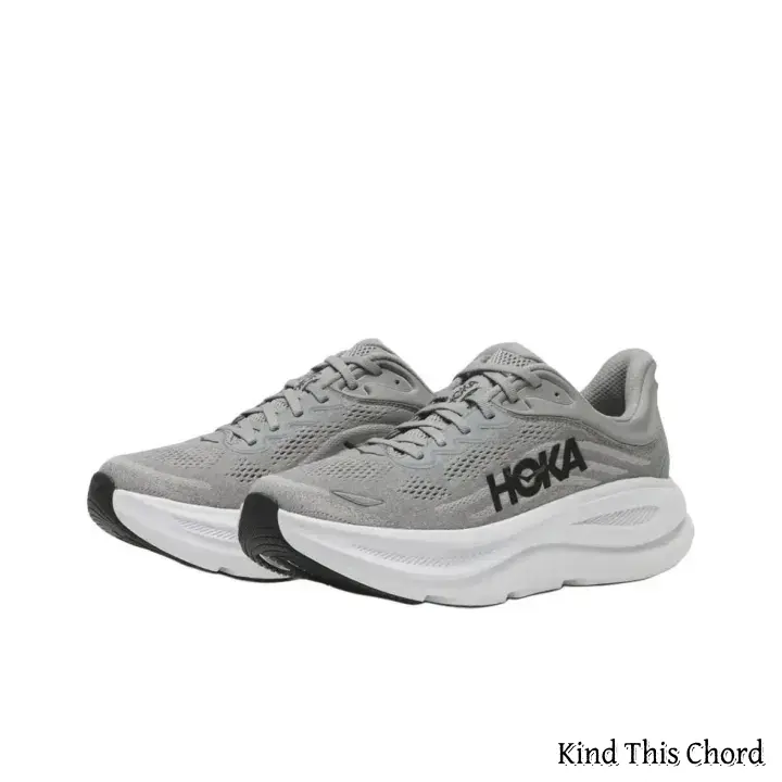 Grey & White Mesh Running Sneakers, Breathable Knit Upper, Max Cushion Curved Sole, Lightweight Non-Slip Footwear for Daily Jogging & Streetwear