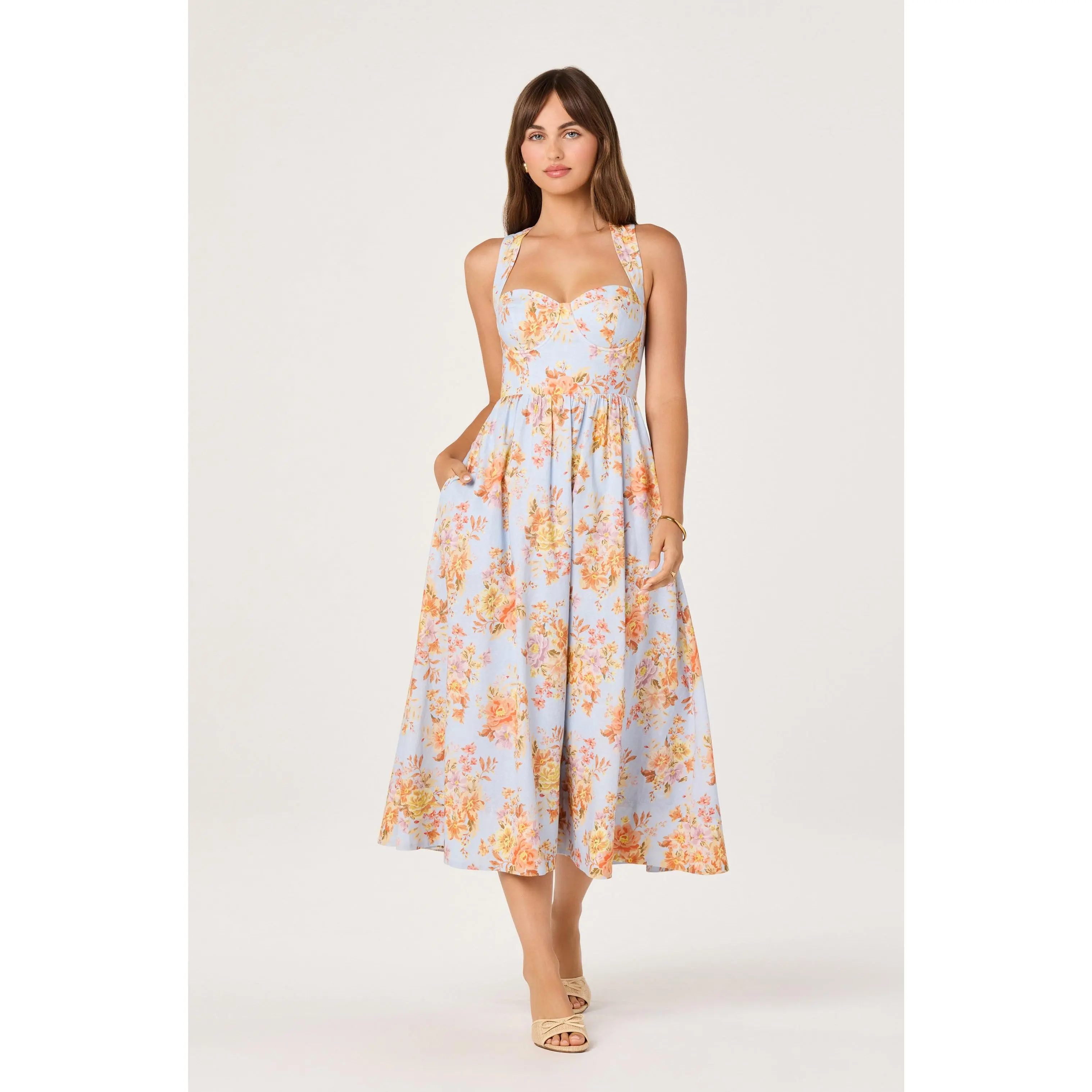 Beryl Garden Floral Midi Dress