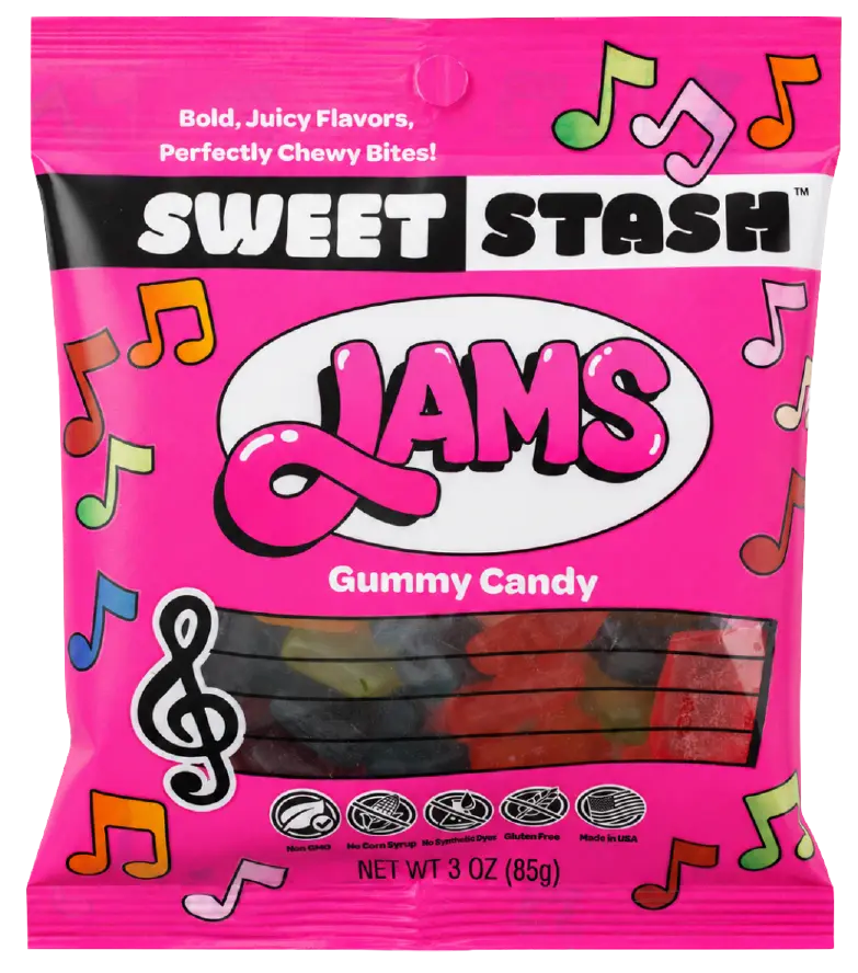 Sweet Stash Jams (5-Pack) 3oz Music-Inspired Gummy Candy