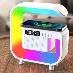 Hot Selling 4-In-1 Wireless Charging Speaker with LED Lights, Multifunctional Wireless Speaker, Multi-Functional Bluetooth-compatible Speaker, USB Rechargeable Speaker, Creative Gift for Bedroom Dormitory Holidays