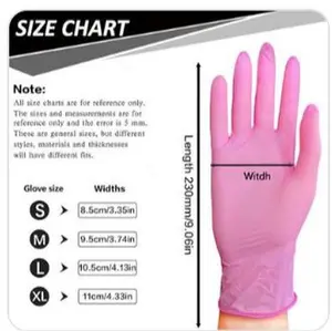 Pink Gloves - Thick Plain Vibrant Pink Color Standard Versatile Comfortable for Various Uses