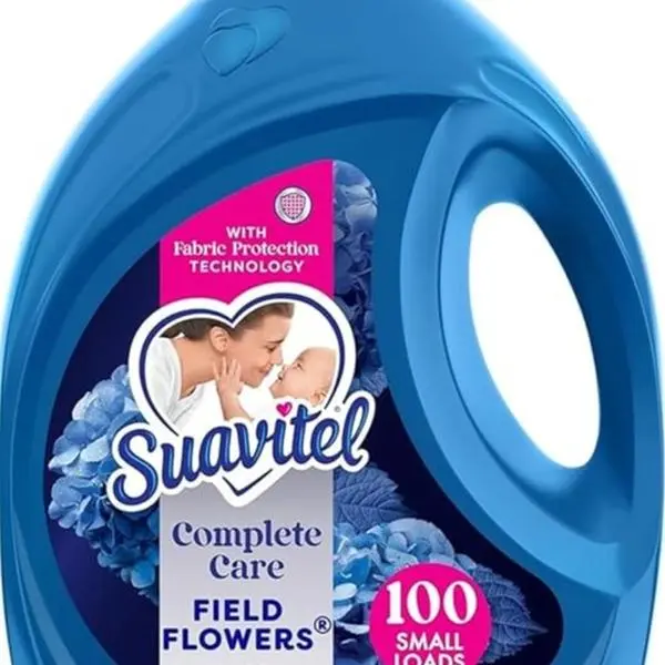 Suavitel Complete Liquid Fabric Softener 100 Fl Oz, Field Flowers | The Viral Luxury Floral Scent Fabric Conditioner for Clothes & Sheet