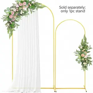 Gold Metal Arch Backdrop Stand Multi Size 3.9-7.21ft Sturdy Reusable Easy Assemble For Wedding Birthday Baby Shower Party Photo Booth Garden Romantic Event Decor