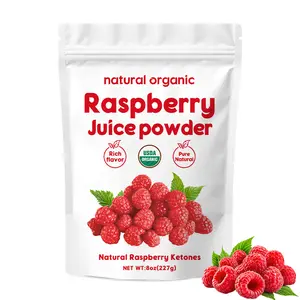 WACACEE selected organic raspberry fruit powder for juice; naturally sweet and tart with a rich fruity flavor; easily dissolves and mixes well; versatile baking ingredient suitable for home and commercial use.