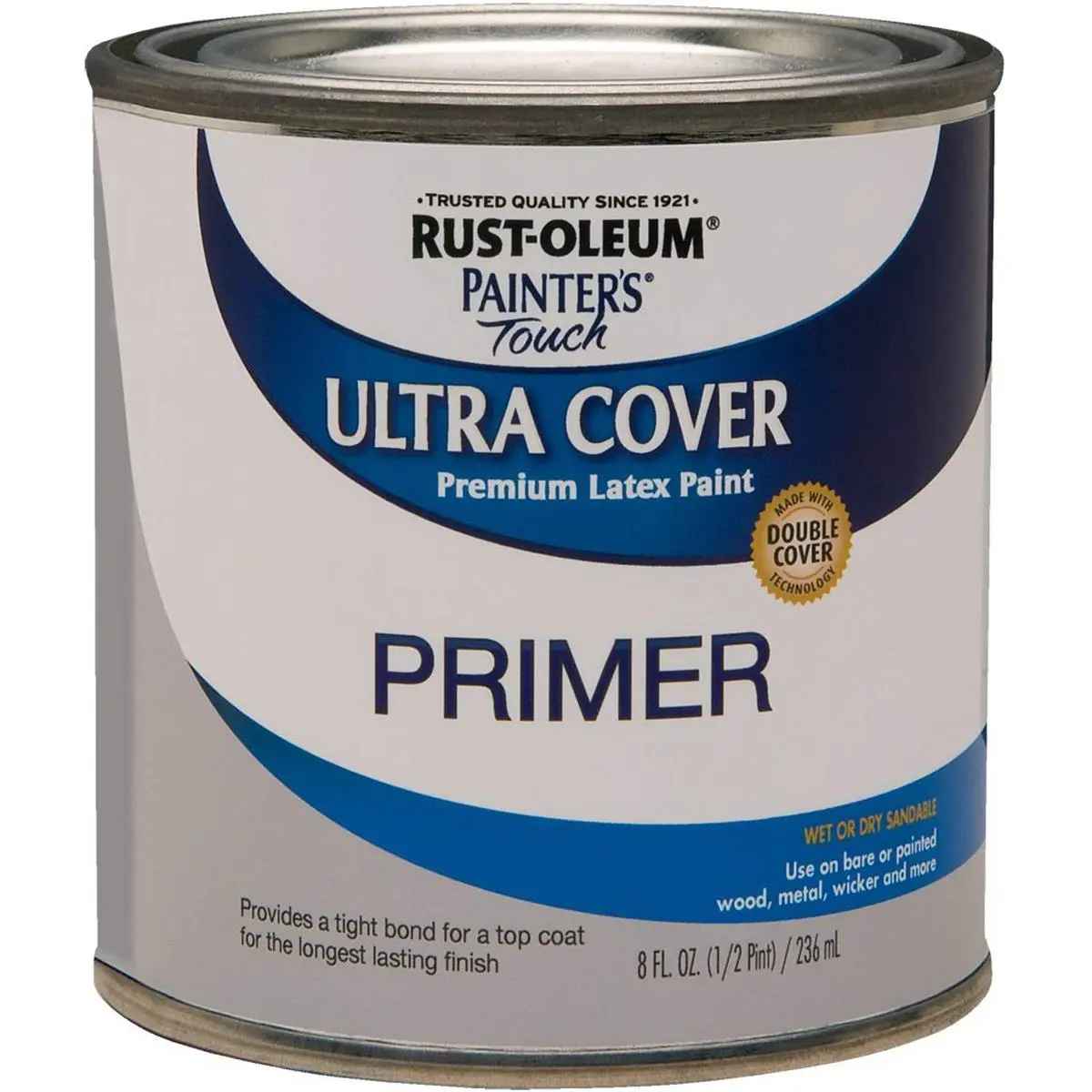 Rustoleum Gray Smooth Long-Lasting Liquid Primer Paint - 0.5 pt, 0.66 lbs, Ideal for Automotive & Motorcycle Paint Care, Wicker Surfaces