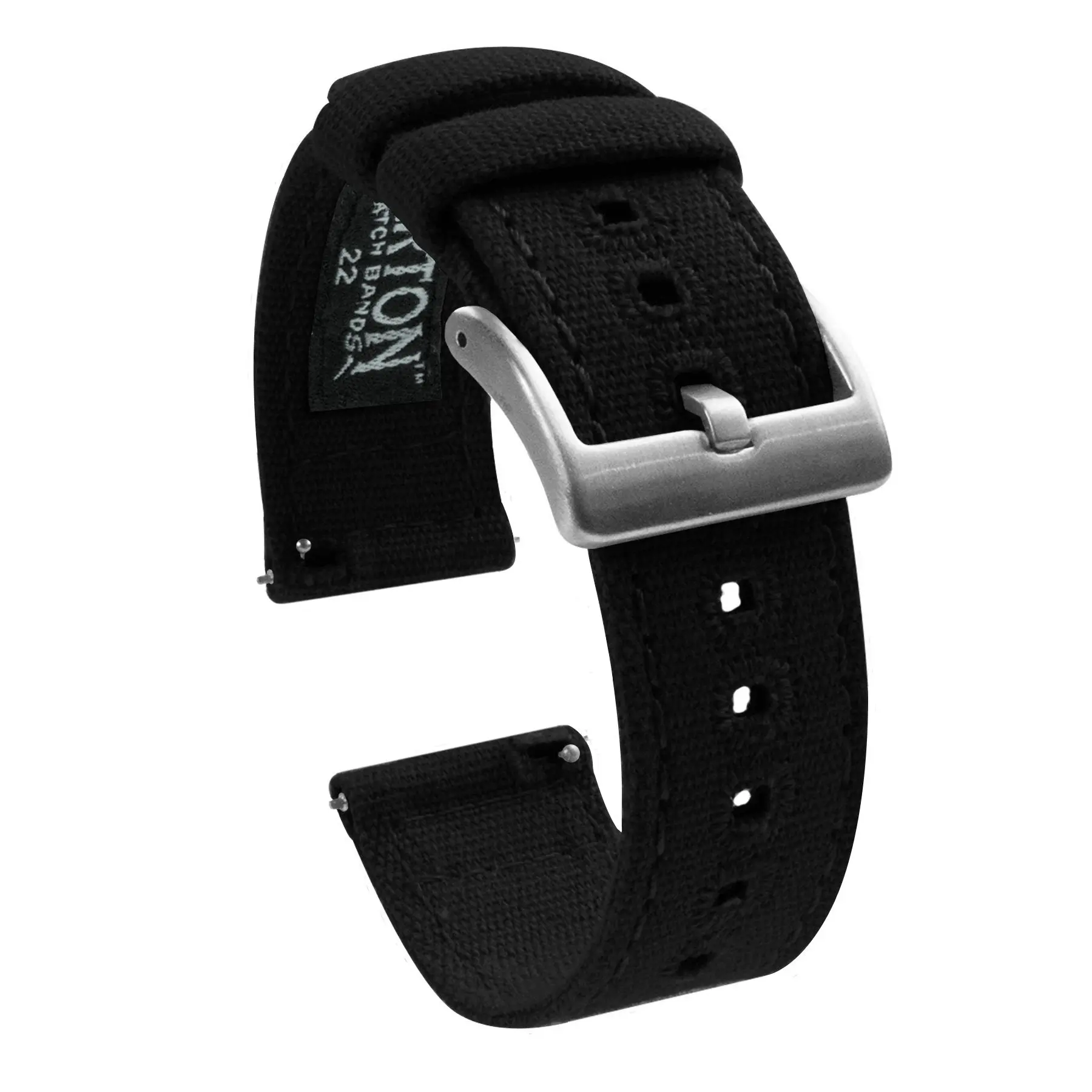 Coros Black Canvas Watch Band