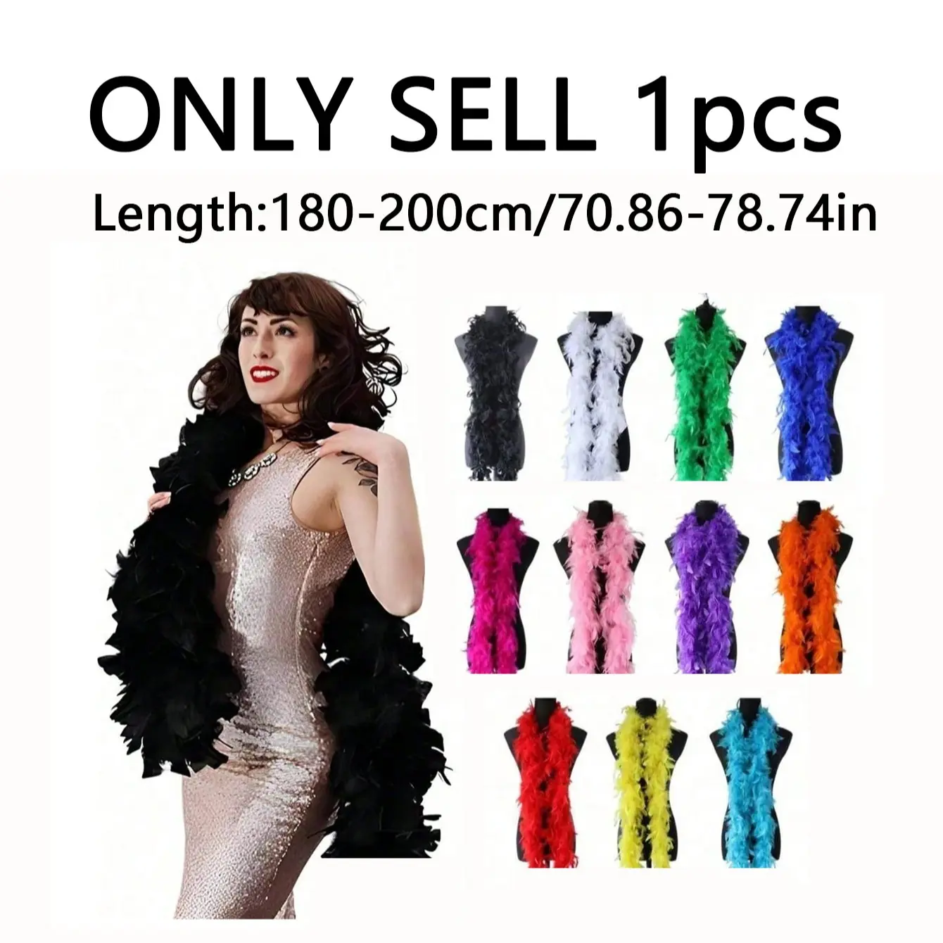 1.5m Long Puffy Turkey Feather Trim, DIY Craft, Clothing Accessories, Christmas Tree Decor, Wedding, Party Supplies, Halloween, Party Decoration Supplies