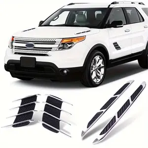 2pcs Shark Gills Realistic Car Vent Side Outlet Leaf Board Engine Hood Decoration, High-End Car Door Body Modification Decal, Car Decorative Sticker