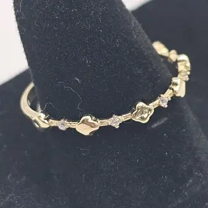 Triangle Ring with Stones - Elegant Design, Adjustable Fit, Ideal for Everyday Wear