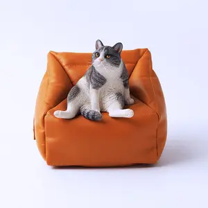 JXK Studio Lazy cat 3.0 figurine sitting on the sofa Statue Series Durable Polyresin with Intricate Details