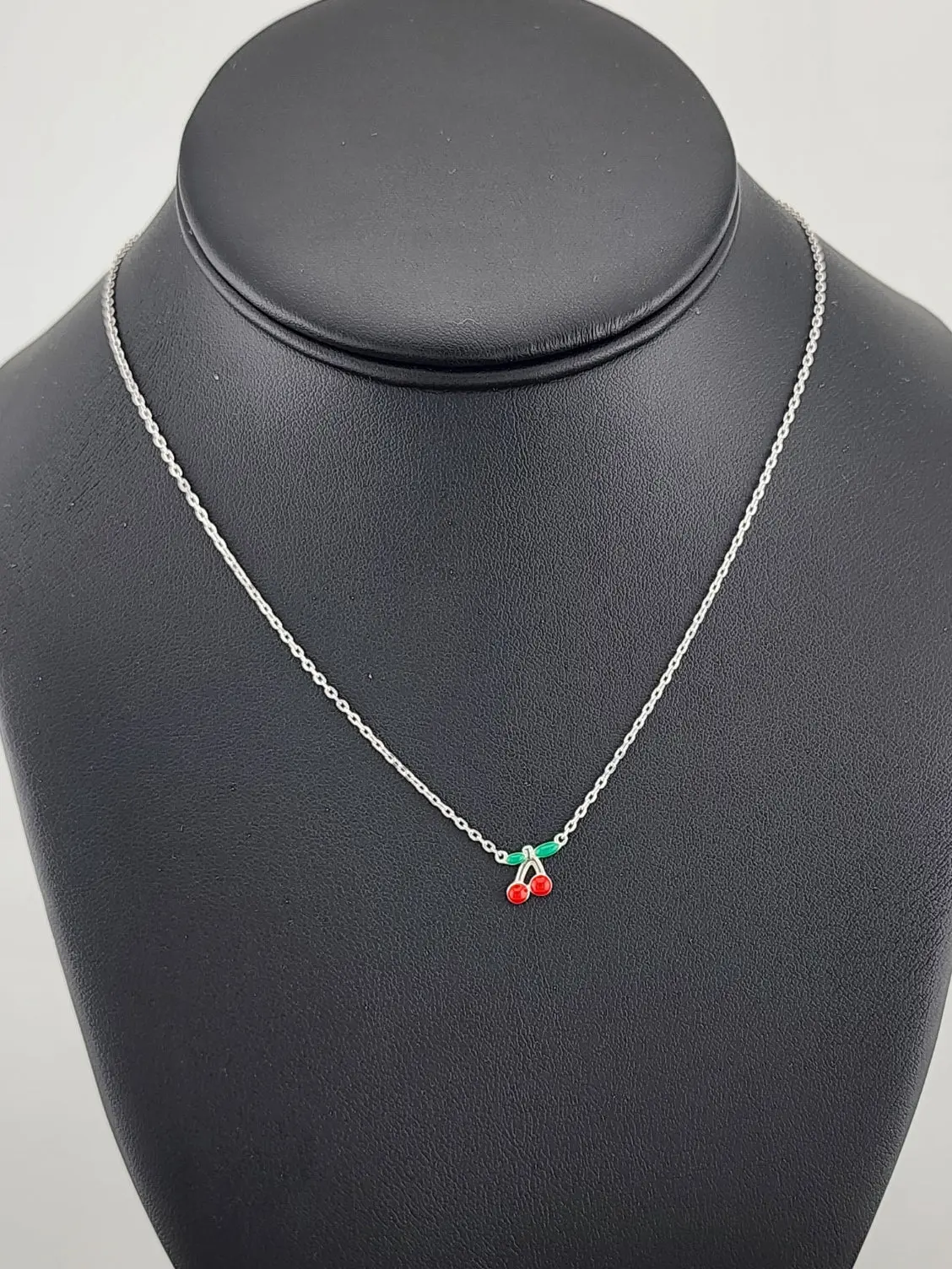 Fruity & Fun: Sterling Silver Cherry Pendant Necklace