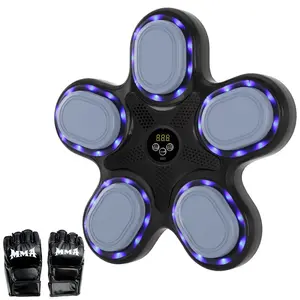 Music Boxing Machine with Boxing Gloves – Wall-Mounted Smart Boxing Trainer,Electronic Punching Target for Home,Indoor & Gym Workouts