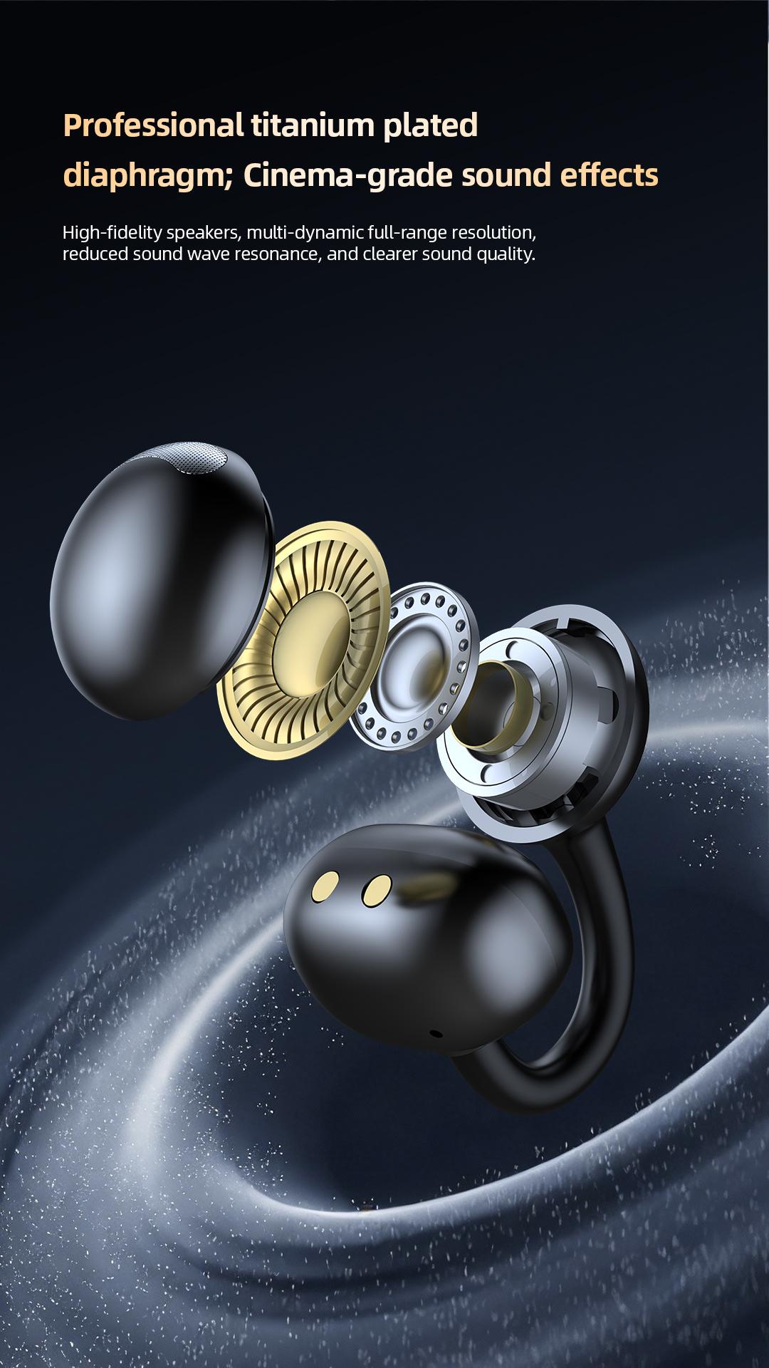 ISKU Clip-On Open Ear Bluetooth Earbuds, Wireless Ear Clip Headphones with Charging Case, Comfortable Secure Fit, Clear Calls, Long Battery Life, Sweat Resistant for Sports, Work, Travel ISKU Clip-On Open Ear Bluetooth Earbuds, Wireless Ear Clip Headphones with Charging Case, Comfortable Secure Fit, Clear Calls, Long Battery Life, Sweat Resistant for Sports, Work, Travel