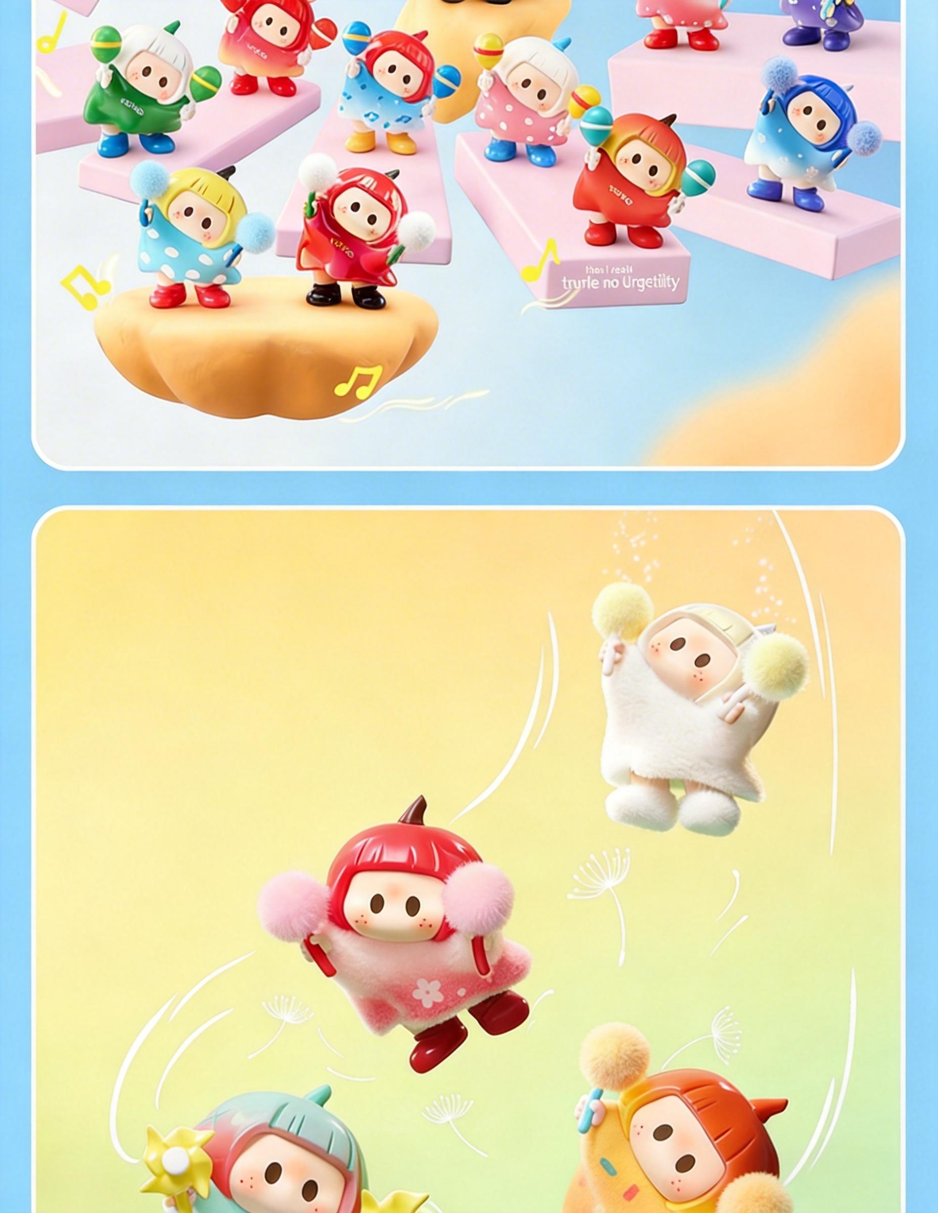 MINISO YOYO Cute Tilting Series Icon Box Blind Box Figurine “Rururu Sauce” Trendy Collectible Figurine Ornament Birthday Gift