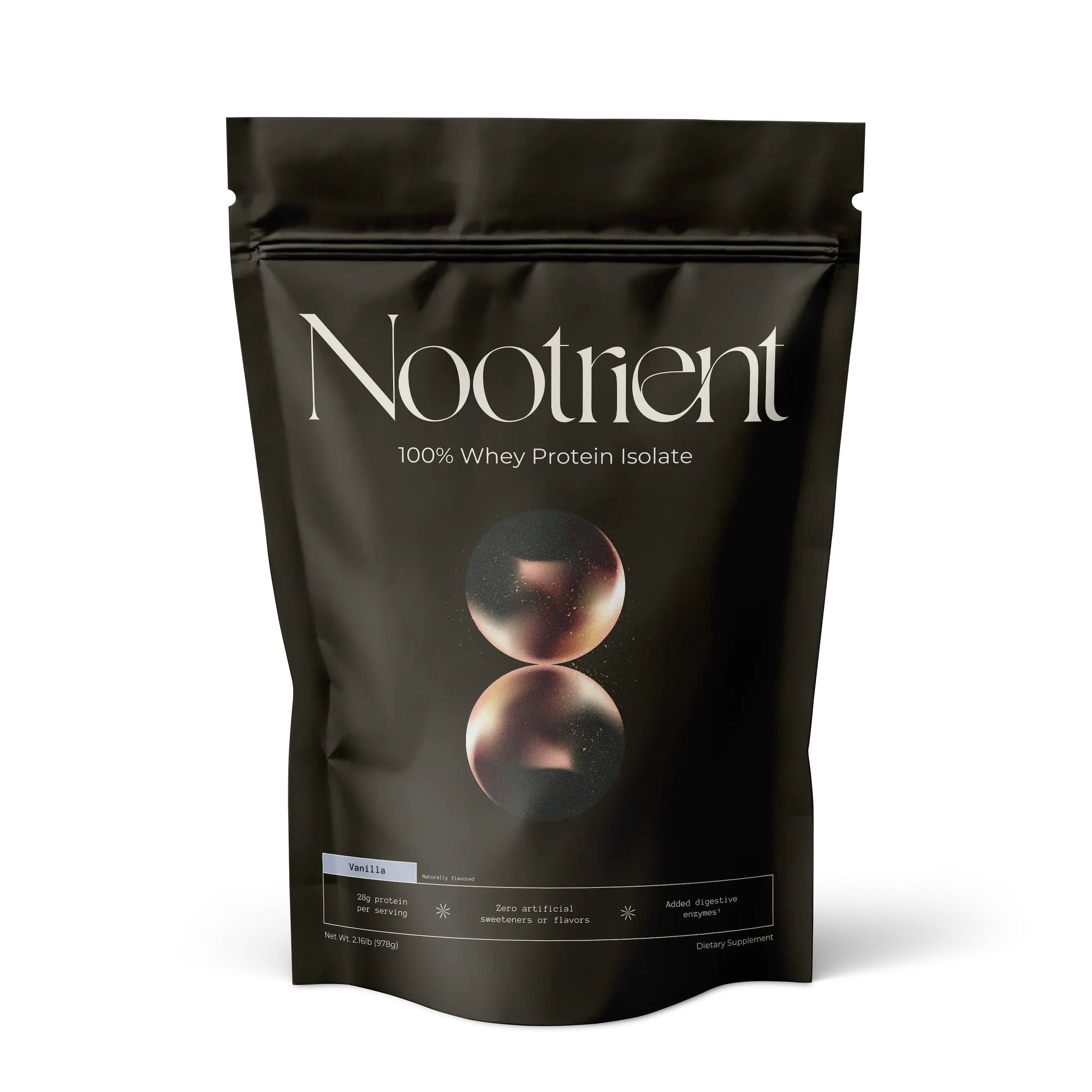 Nootrient 100% Whey Protein Isolate Powder - 30 Servings, 28g Pure Protein per Serving, Lactose-Free, Vanilla & Chocolate Flavors, Clean & Effective Supplement for Fitness & Healthcare