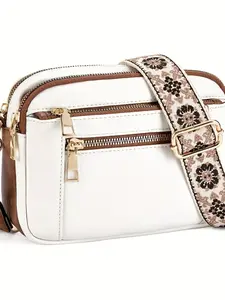 Women's Fashion Crossbody Bag, Large Capacity PU Multi-Functional Shoulder Bag, Adjustable Strap, Perfect for Travel Shopping