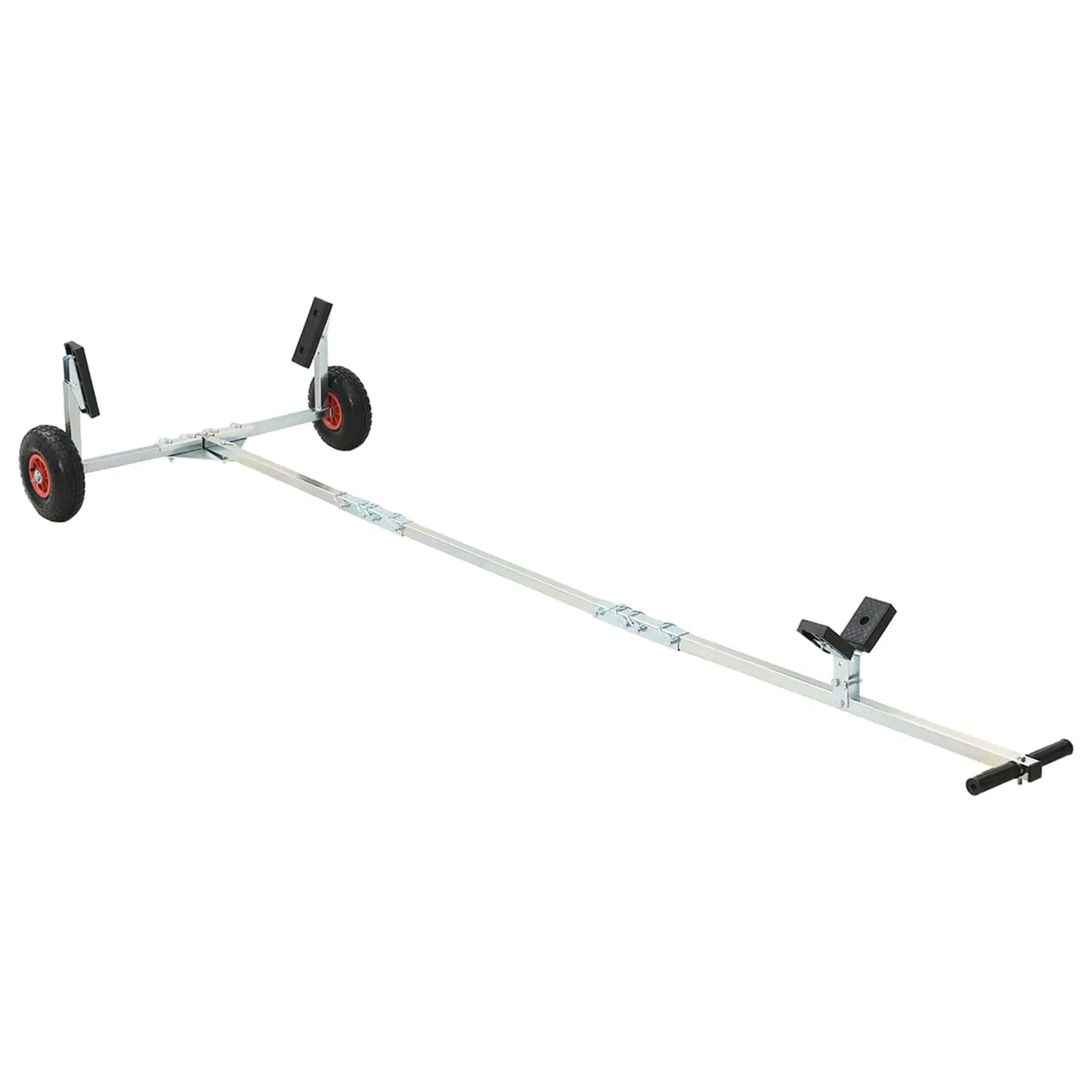 vidaXL Adjustable Boat Trailer with Pneumatic Tires 440.92 lb Load, Removable boat cart with rubber wheels, weatherproof, adjustable height & length, sturdy galvanized steel frame 42043568