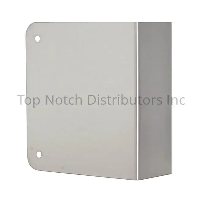 Don-Jo CW70S Reliable Architectural Hardware Blank Wrap-Around Door Plate, 4.5x4.5 in, for 1.38 in Doors, Satin Stainless Steel Finish, Trim Screws Included, Door Plates