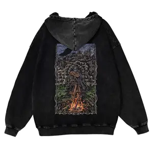 Men's Graphic Hoodies - Long-Sleeve Sweatshirts for Big & Tall, Fall/Winter Vacation Streetwear Outfits, Thanksgiving Apparel, Washable Design