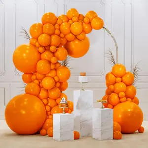 PartyWoo Thick Orange Tropical Balloons, 99pcs Matte Balloon Arch Garland Kit with 36, 18, 12, 10, 5 Inch Different Sizes for Thanksgiving, Baby Shower Birthday Party Decorations (Orange-Y9)