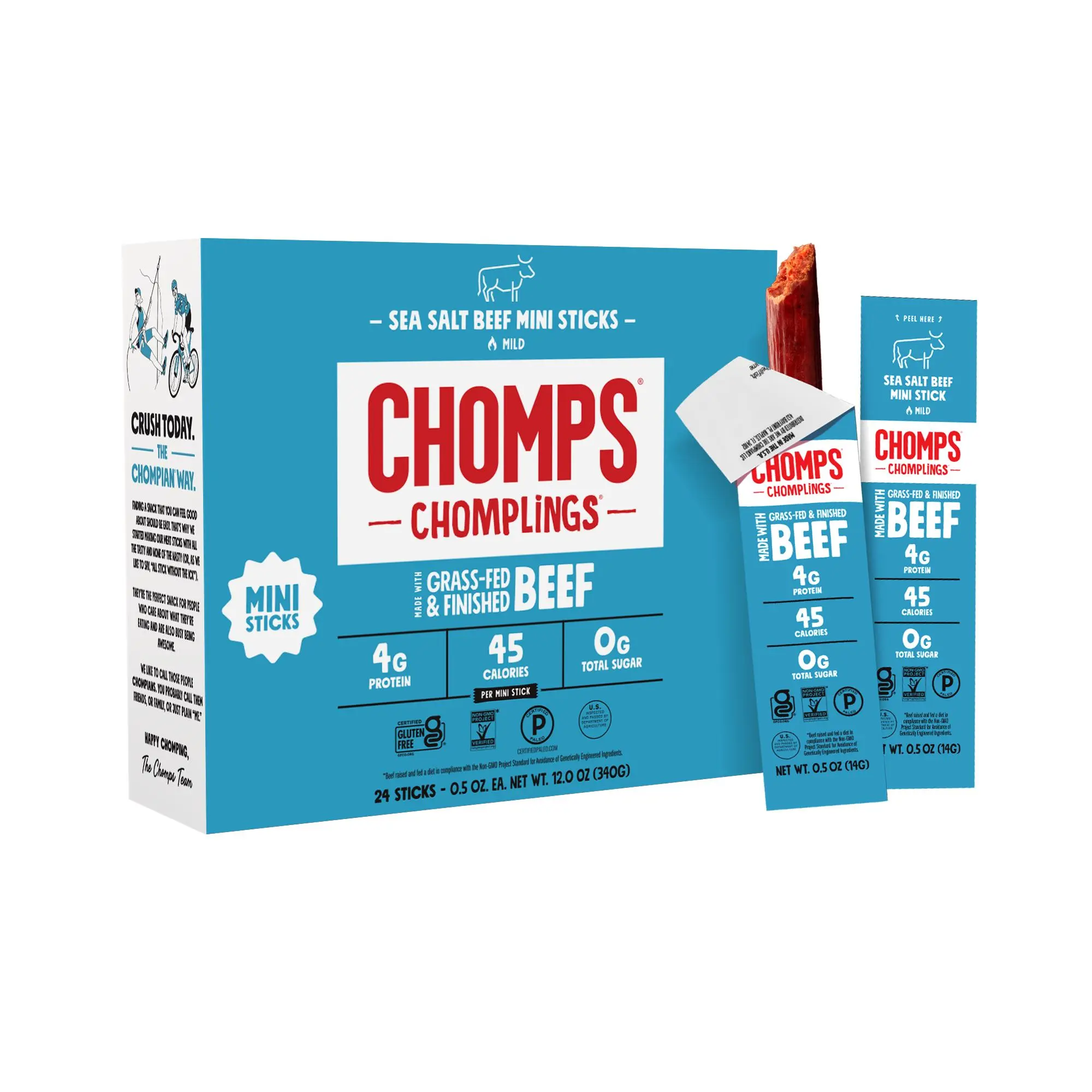 Sea Salt Beef Chomplings - Delicious Snack for a Quick Protein Snack Bite Sea Salt Beef Chomplings - Delicious Snack for a Quick Protein Snack Bite