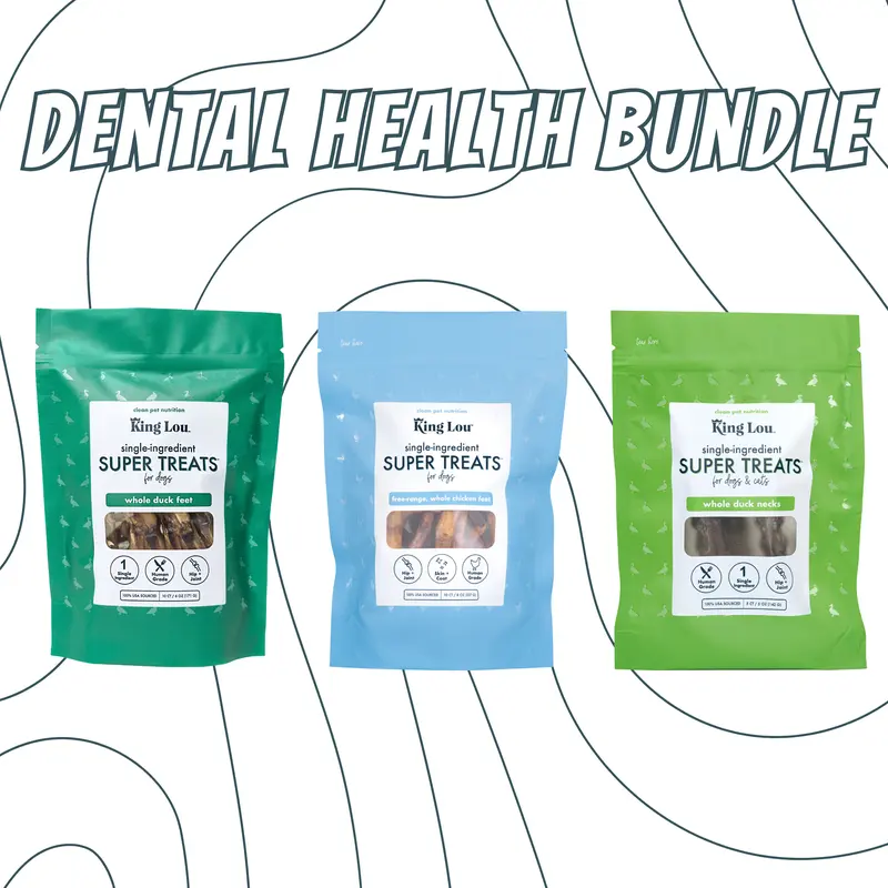 NEW Dental Health Treats Bundle 3 Pack, 100% USA, Human-Grade Single Ingredient Treats for Dogs and Cats