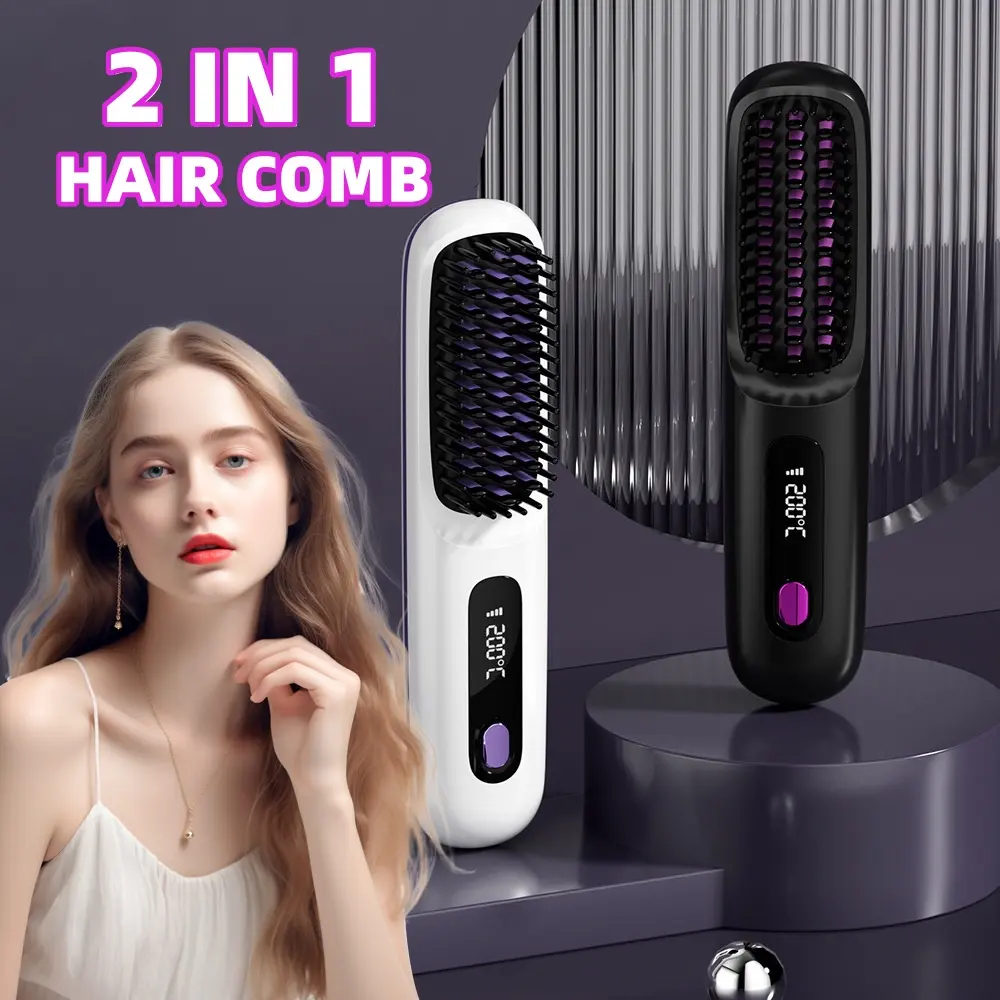 WavyTalk; 2 In 1 Hair Straightener Brush & Comb WavyTalk; 2 In 1 Hair Straightener Brush & Comb