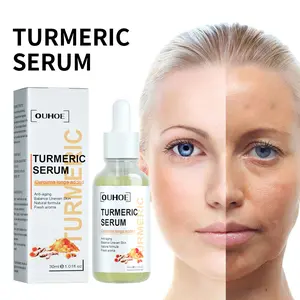 OUHOE Turmeric Facial Repair Essence, Skin Repair Remove Dark Spots Anti-Wrinkle And Moisturize Essence
