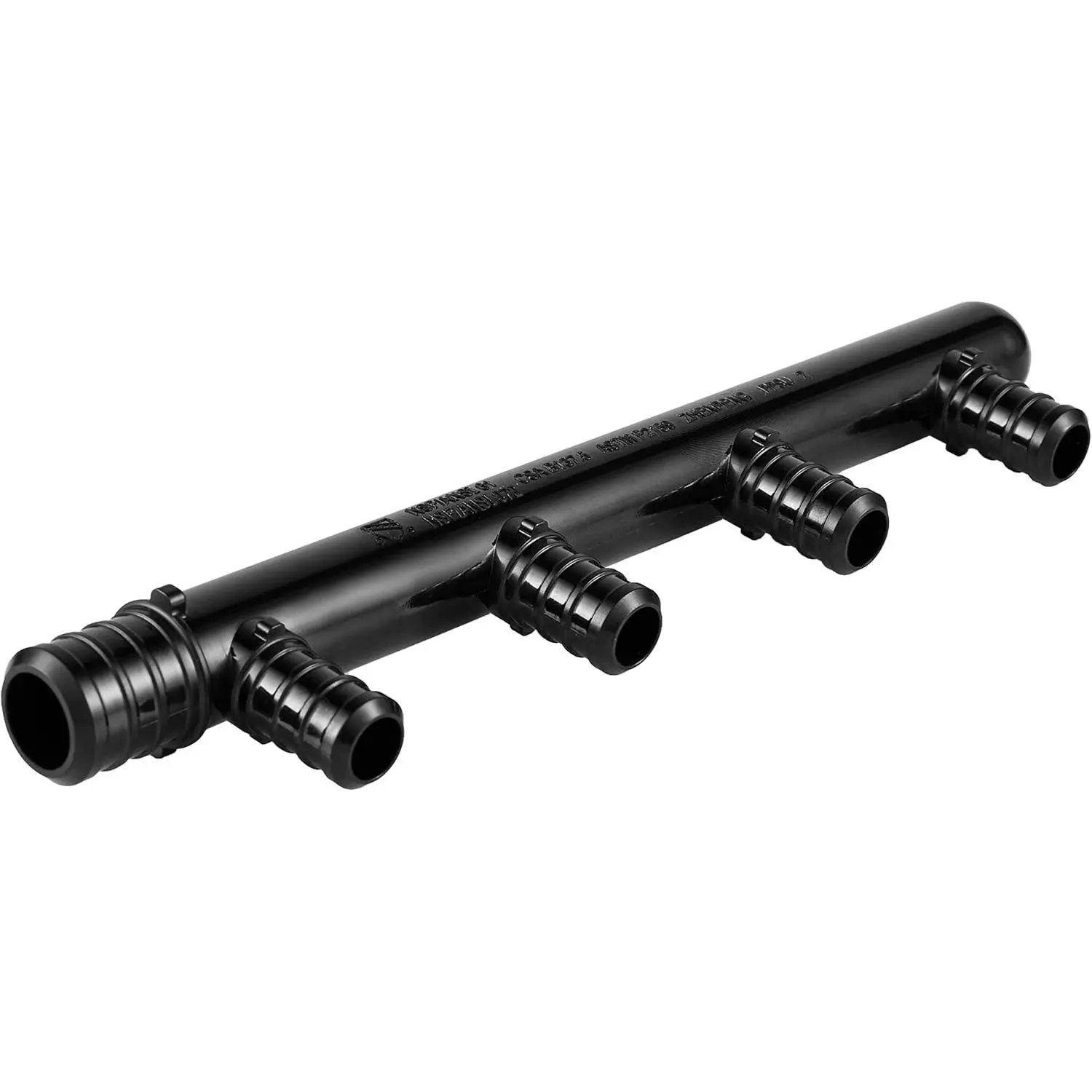 PPSU Barb Crimp Closed PEX Manifold - Pack of 1, 4 Ports, 3/4" Trunk, 1/2" Port, Lead-Free, NSF/ANSI 61 Certified, Chlorinated Water Compatible, ASTM F2159 (PPSU1807043)