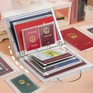 1 Piece Important Document Storage Zipper Binder for Birth Certificate Protection File Bag Waterproof Organizer Family Safety I Go Missing Binder Certificates Bills Archiving Book