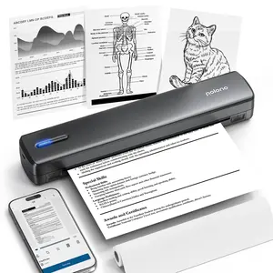 POLONO Portable Printer Wireless for Travel, Bluethooth Thermal Printer Support for 8.5"x11" US Letter, Inkless Printer For Tattoo Studio.